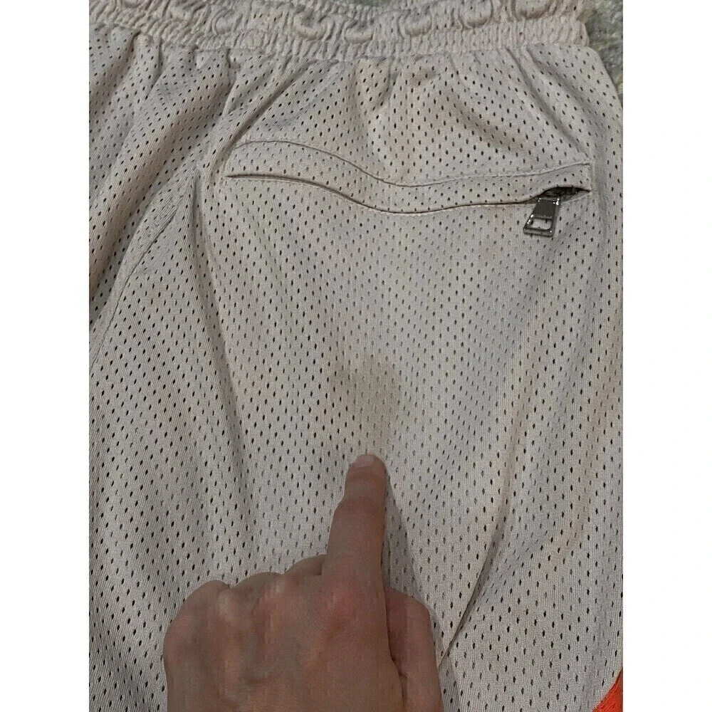 Air Jordan Men Activewear Shorts Medium White Last Shot Diamond Mesh Basketball
